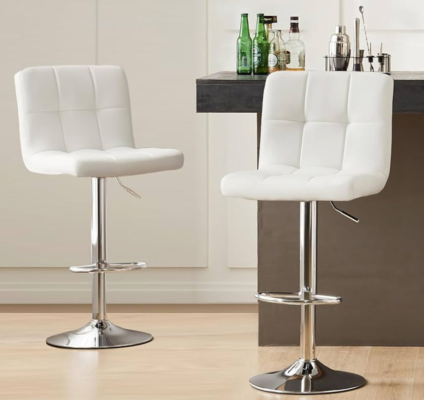 White Square Barstools 1736 Set Of 2