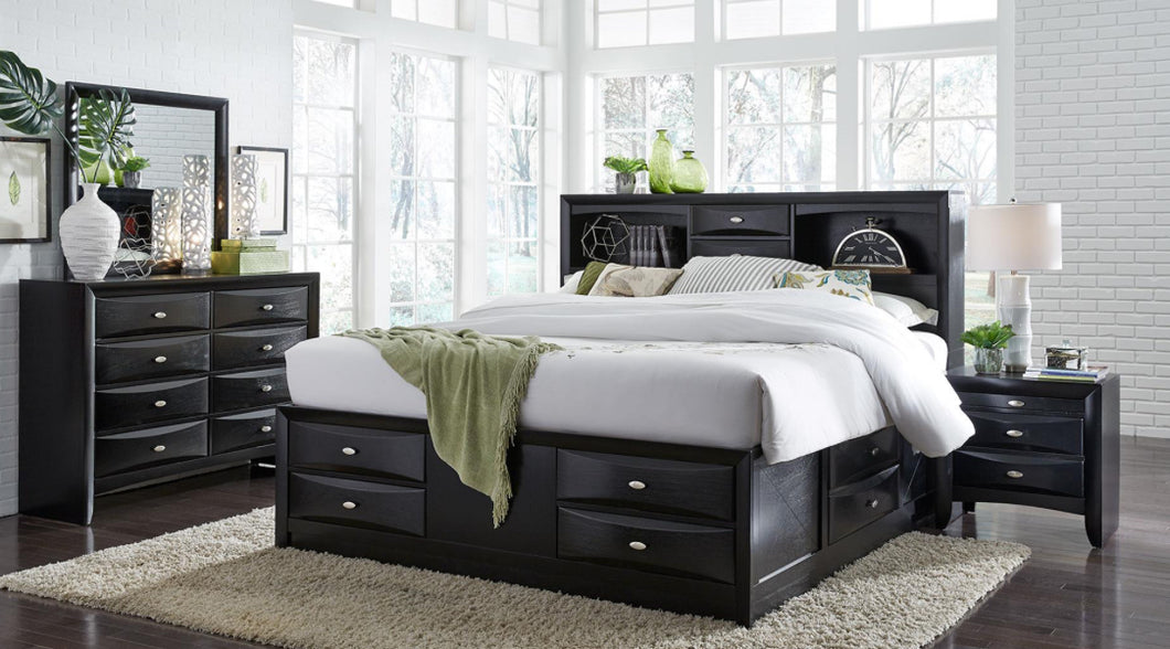 Linda Black 4 PC Bedroom Set