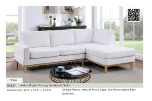 83127
Anisa White Sherpa RSF Sectional 2pcs