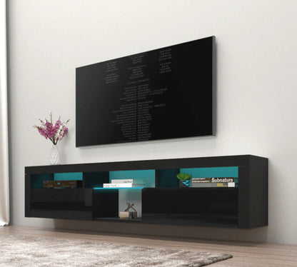 TV228 Floating TV Stand with LED Black/White /Gray