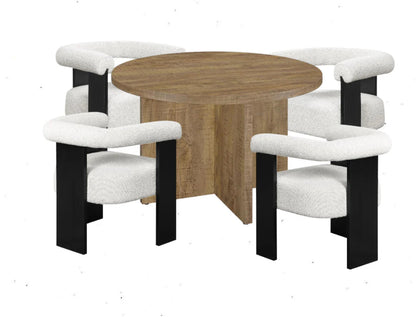 Osbory Boucle - 5 Piece Dining Room Set