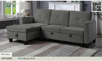 89332DG
Nova Dark Gray Velvet Reversible