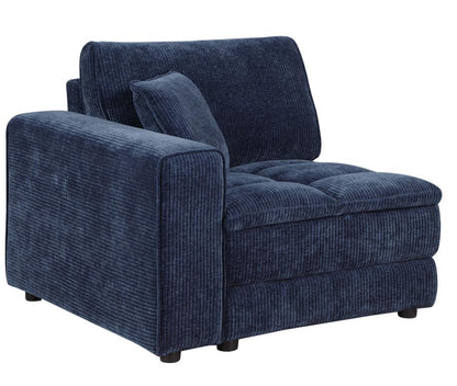ATLANTIC 7-PIECE UPHOLSTERED MODULAR SECTIONAL SOFA BLUE