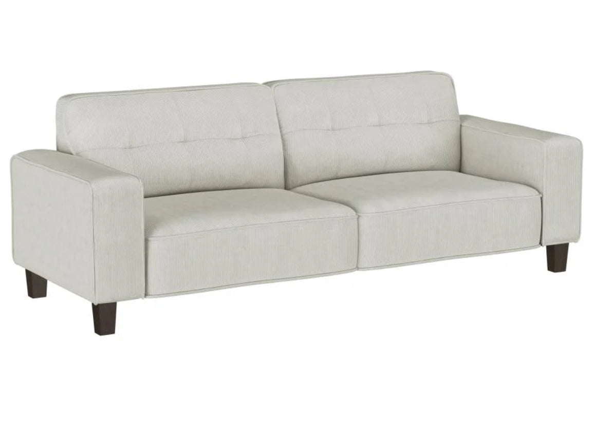 Deerhurst 2-piece Upholstered Track Arm Sofa Set Greige