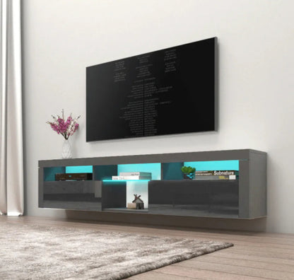 TV228 Floating TV Stand with LED Black/White /Gray