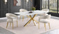 VENERA 5pc Set  RECTANGULAR 79-INCH FAUX MARBLE DINING TABLE WHITE