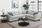 ASHFORD CHENILLE UPHOLSTERED SLEEPER SECTIONAL SOFA GREIGE