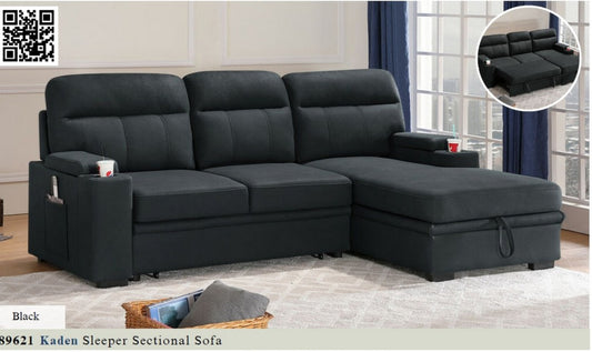 89621
Kaden Black Polished Microfiber Loveseat