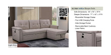 Load image into Gallery viewer, 81380
Ashlyn Light Gray Reversible Sleeper Sectional Sofa - Linen
