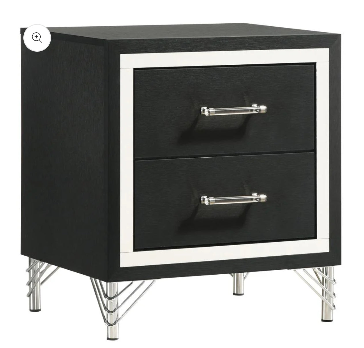 Lucia 4-piece Queen Bedroom Set Grey and Black