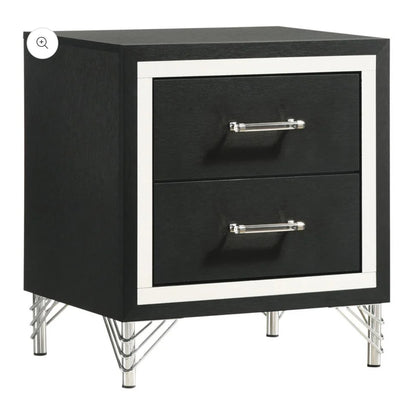 Lucia 4-piece Queen Bedroom Set Grey and Black