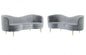 Sophia - Living Room Set - Dark Gray velvet
