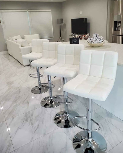 White Square Barstools 1736 Set Of 2