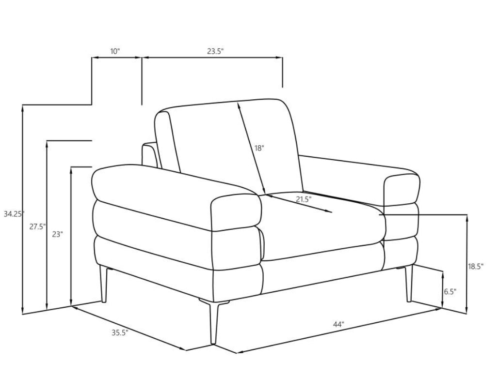 JESSEL CHENILLE UPHOLSTERED SOFA SET IVORY