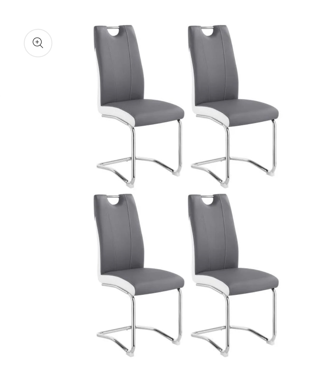 Brooklyn Grey & White Dining Table 5 Piece Set