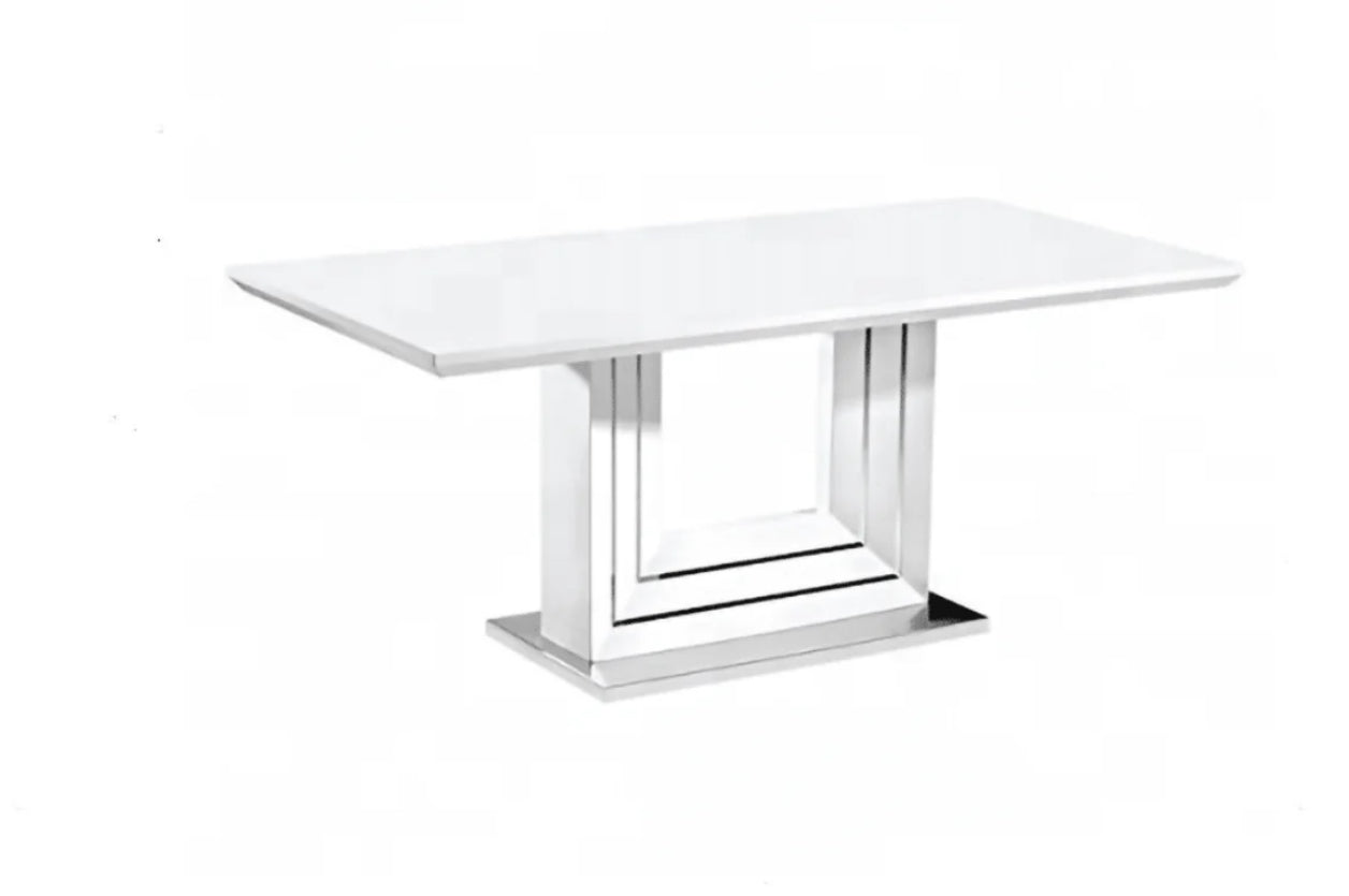 Elodie - 5 Piece Dining Set - White Dark Gray