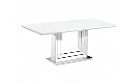 Elodie - 5 Piece Dining Set - White Dark Gray