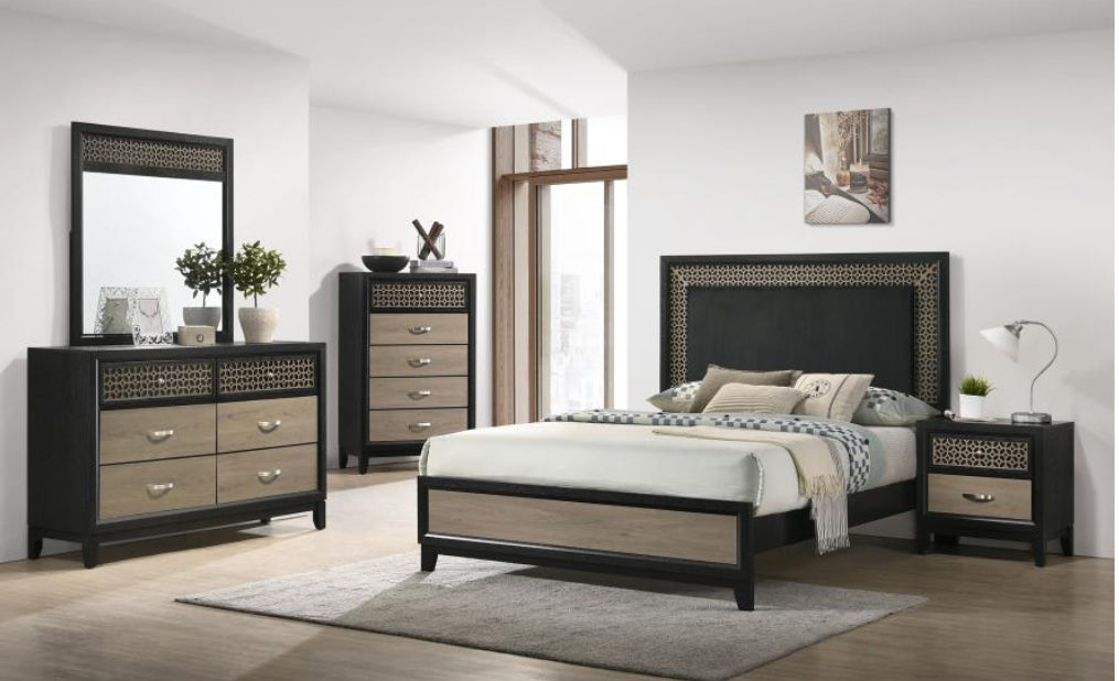 Valencia 4pc Bedroom Set Wood/Black