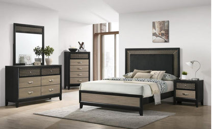 Valencia 4pc Bedroom Set Wood/Black