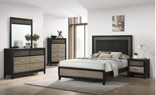 Valencia 4pc Bedroom Set Wood/Black