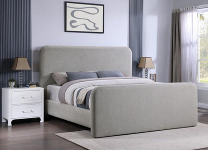 WREN UPHOLSTERED EASTERN KING/QUEEN PANEL BED GREY