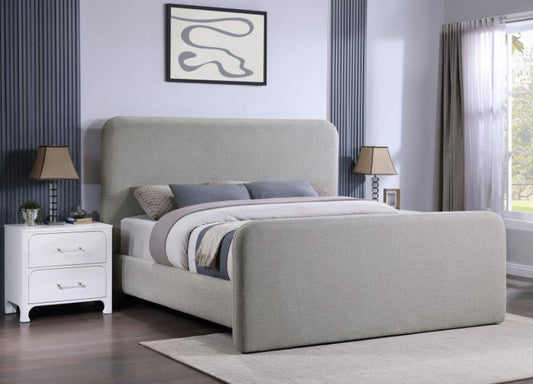 WREN UPHOLSTERED EASTERN KING/QUEEN PANEL BED GREY