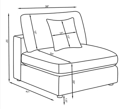 SERENE 4-PIECE UPHOLSTERED MODULAR SECTIONAL SOFA BEIGE