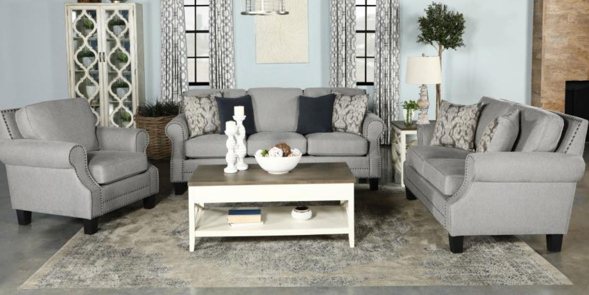Sheldon - 3 Piece Set (Sofa, Loveseat, Chair) - Light Gray