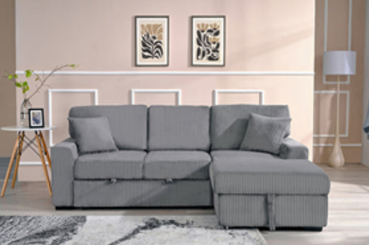 M8011 Gray Right Chaise Sectional