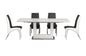 Elodie - 5 Piece Dining Set - White Dark Gray