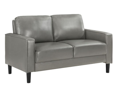RUTH 3-PIECE UPHOLSTERED TRACK ARM SOFA SET GREY