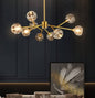Sputnik Chandelier Gold