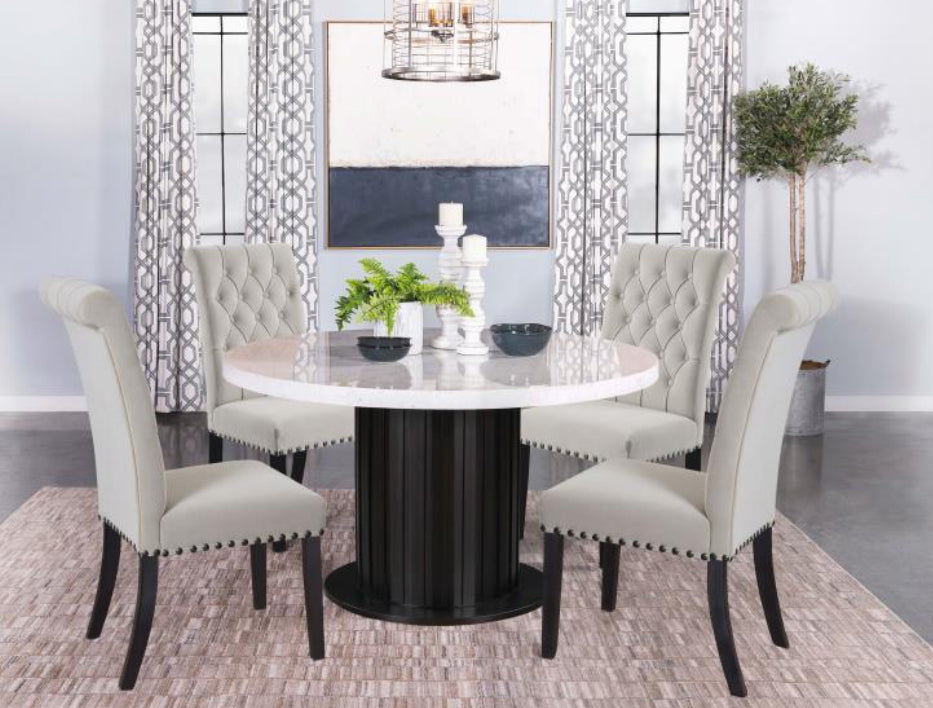 Sherry - Dining Table 5 Piece Set - White