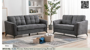 89727-SL
Callie Gray Woven Fabric Sofa Loveseat