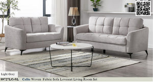 89727LG-SL
Callie Gray Woven Fabric Sofa Loveseat