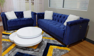 1764 BLUE/ 2 PCS Sofa and Loveseat