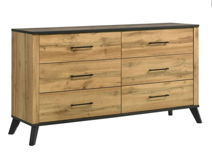 KAYWOOD 4-PIECE QUEEN / KING BEDROOM SET NATURAL PINE