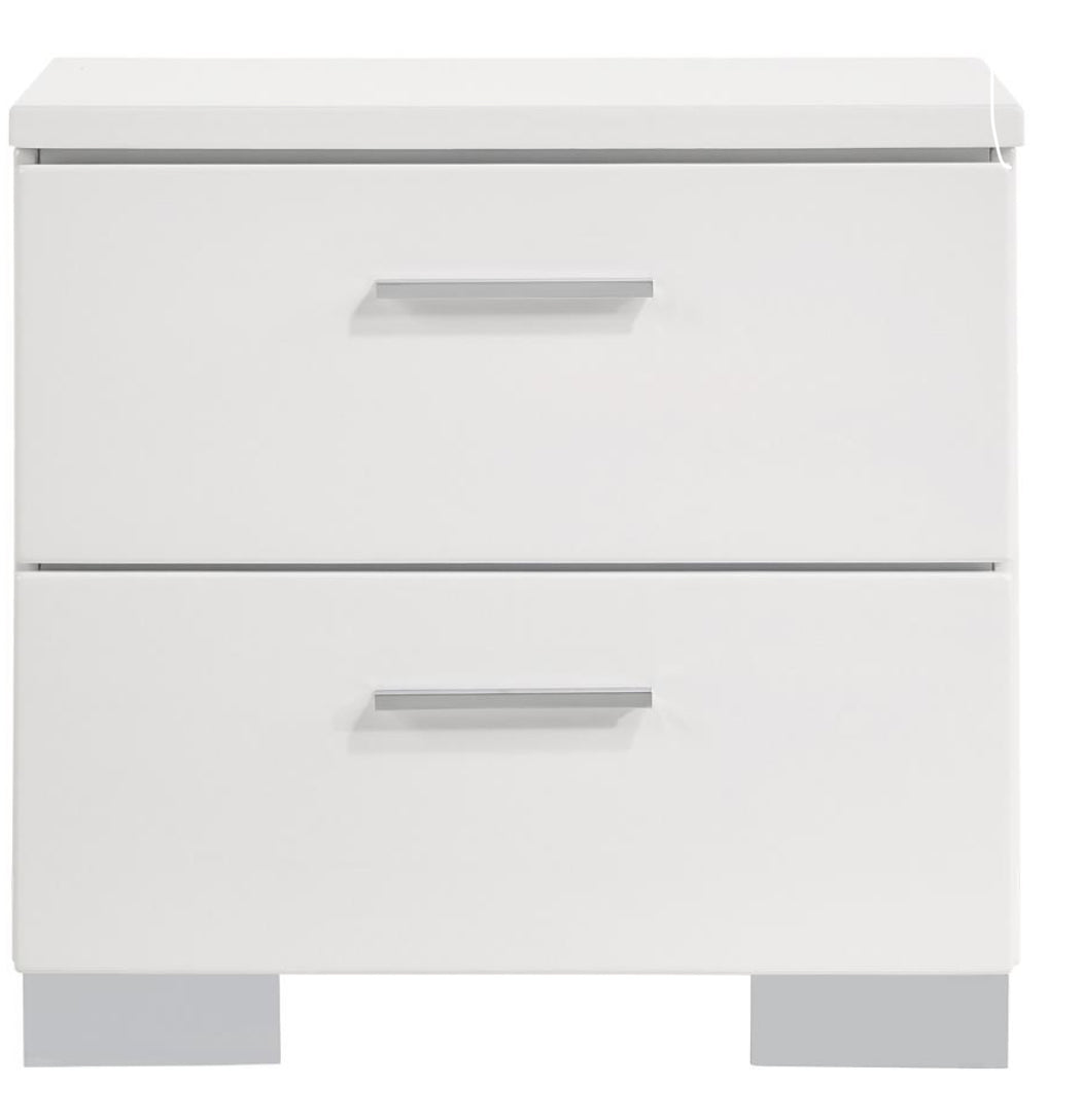 JEREMAINE 4pc QUEEN/ KING BEDROOM SET WHITE