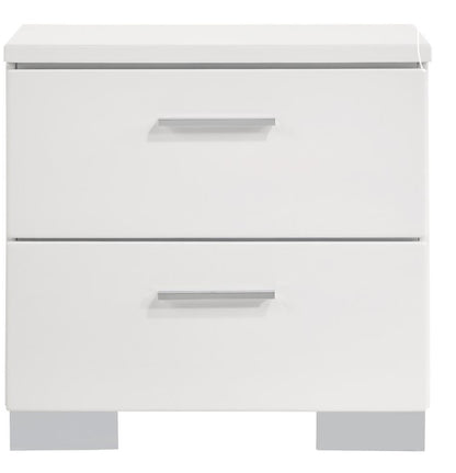 JEREMAINE 4pc QUEEN/ KING BEDROOM SET WHITE