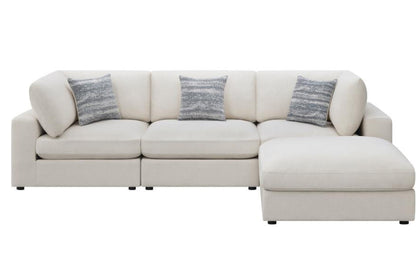 SERENE 4-PIECE UPHOLSTERED MODULAR SECTIONAL SOFA BEIGE