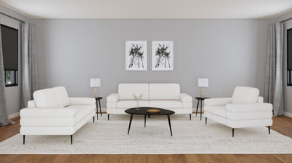 JESSEL CHENILLE UPHOLSTERED SOFA SET IVORY