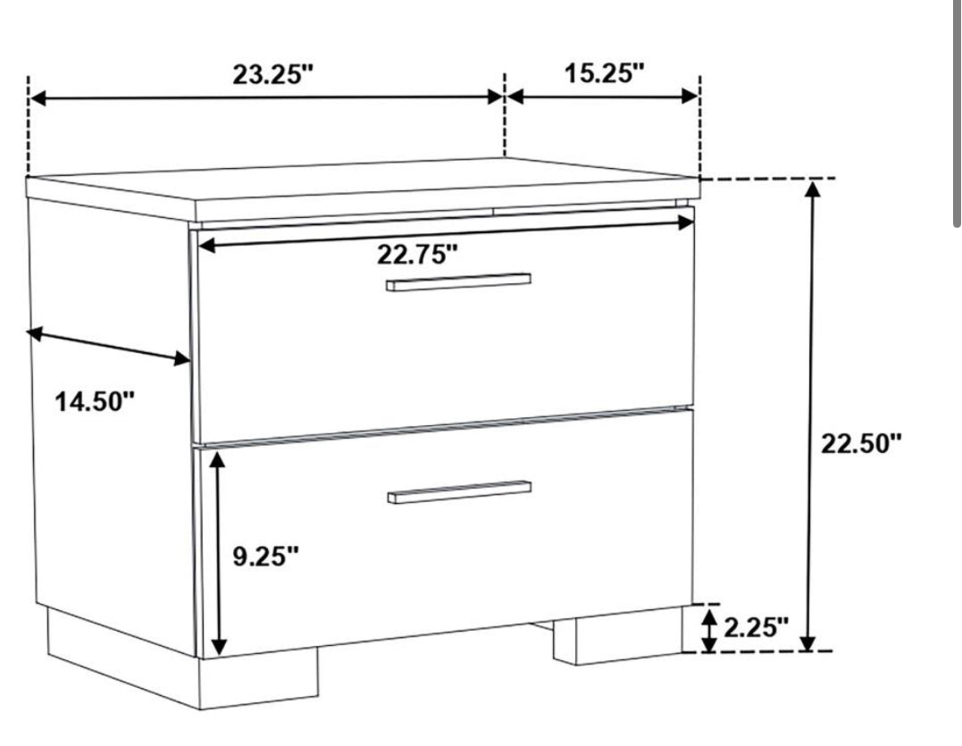 JEREMAINE 4pc QUEEN/ KING BEDROOM SET WHITE