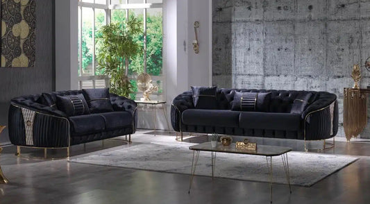 L130 Sofa & Loveseat BLACK