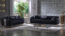 Load image into Gallery viewer, L130 Sofa &amp; Loveseat BLACK
