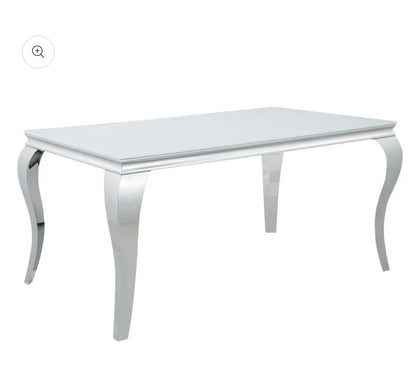 Carone - 5 Piece Dining Room Set - White