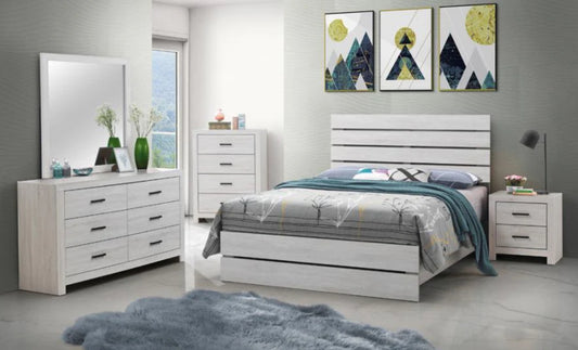 Brantford - 4 Piece Queen/King  Panel Bedroom Set - White