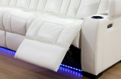 L469 - ZACHARY WHITE/ GRAY/BLACK with LED lights and speakers Sectional