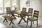ALSTON 6-PIECE RECTANGULAR DINING TABLE SET KNOTTY NUTMEG