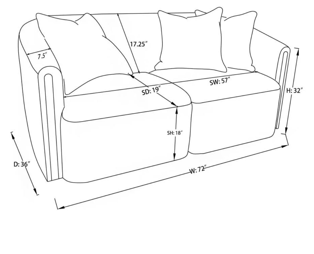 Townsend 2-piece Chenille Upholstered Sofa Set Latte