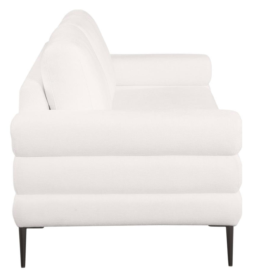 JESSEL CHENILLE UPHOLSTERED SOFA SET IVORY